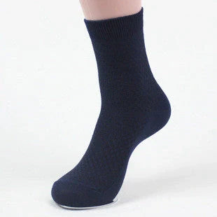 Men's bamboo fiber business socks in various colors for comfort and style