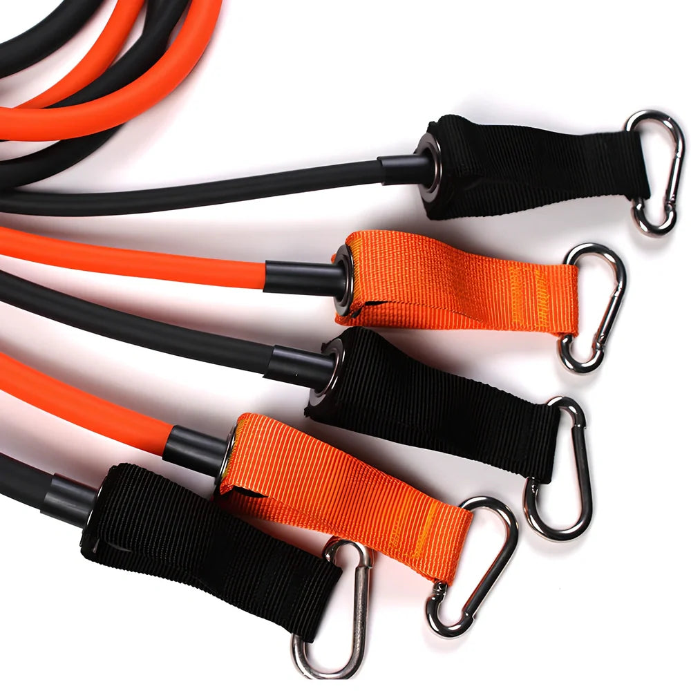 Bodhi Stick Set with latex tension bands, tension bars, and storage bag for resistance training