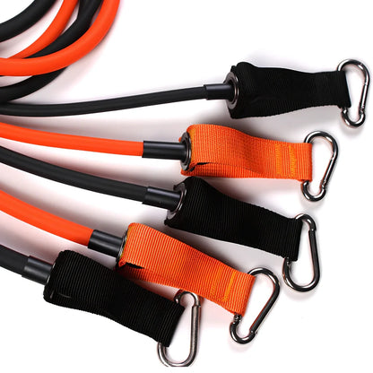 Bodhi Stick Set with latex tension bands, tension bars, and storage bag for resistance training