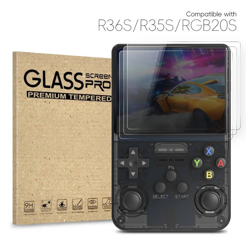 Tempered film for R36S R35S RGB20S handheld game machine, 3.5 inch HD scratch-proof dustproof screen protector
