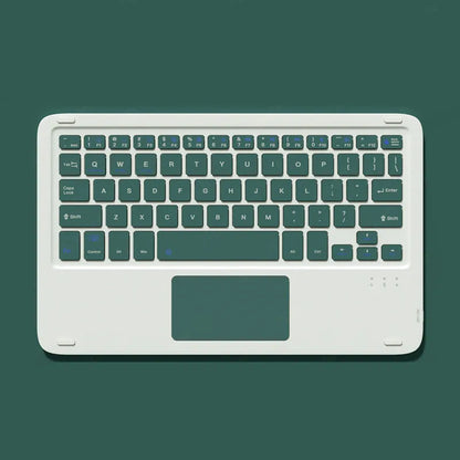 Bluetooth wireless keyboard and mute mouse set in compact 24.8cm design with charging cable