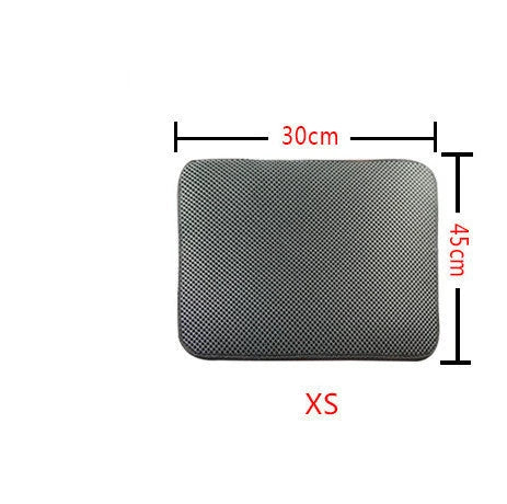 Versatile cat litter mat in different sizes and colors, featuring a dual-layer design to trap litter and protect floors
