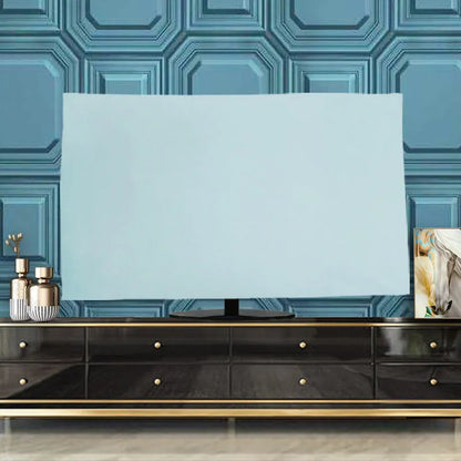 Velvet television cover draped over LCD screen showing pink colour option