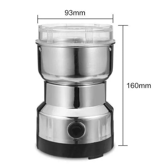 Morning Seven Coffee Grinder with stainless steel body and compact design