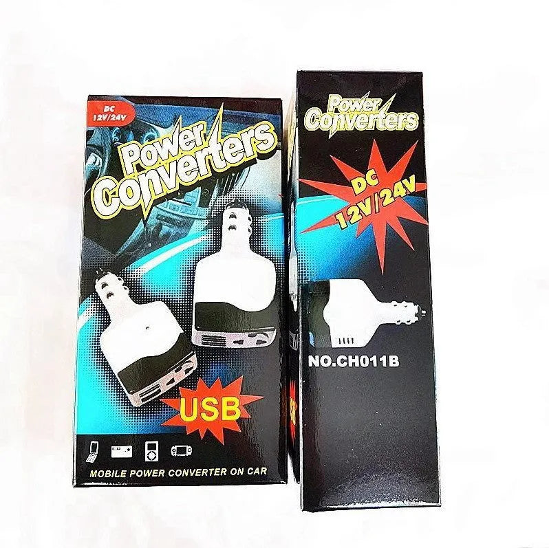 011C model car charger with cigarette lighter plug and USB port for wireless charging