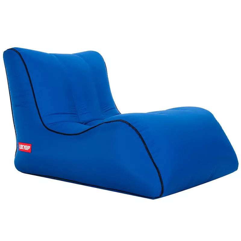 Portable inflatable air sofa in various colors, perfect for outdoor use.
