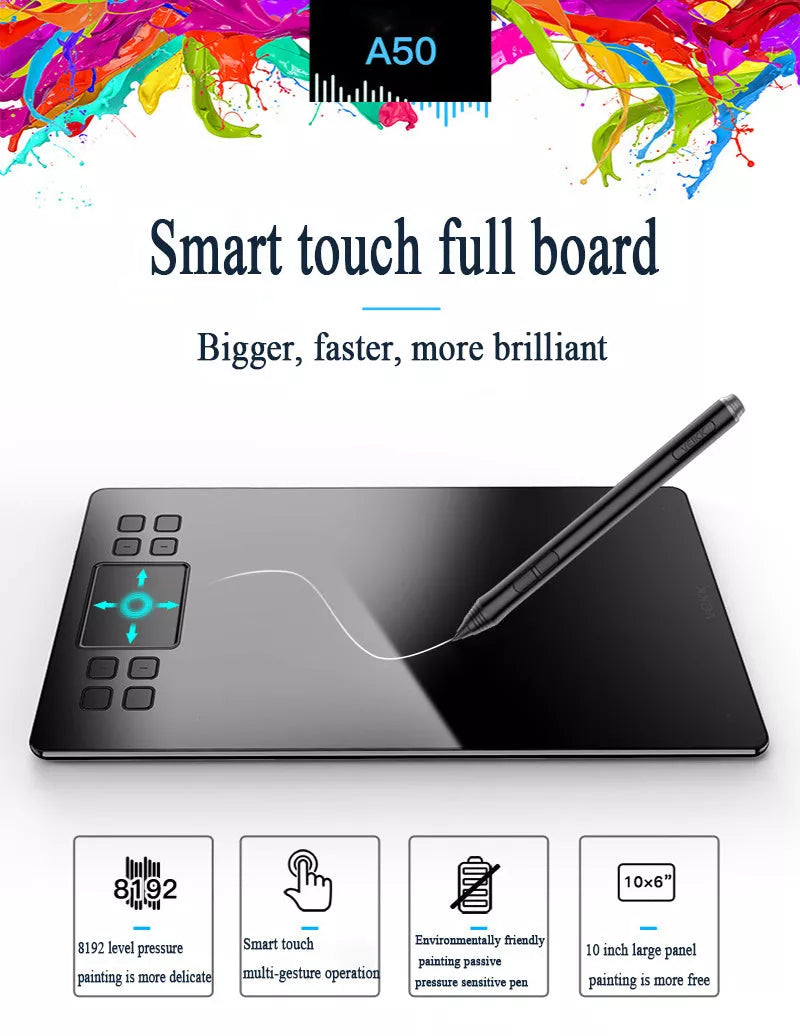 Digital Drawing Board with high sensitivity and large panel for artists