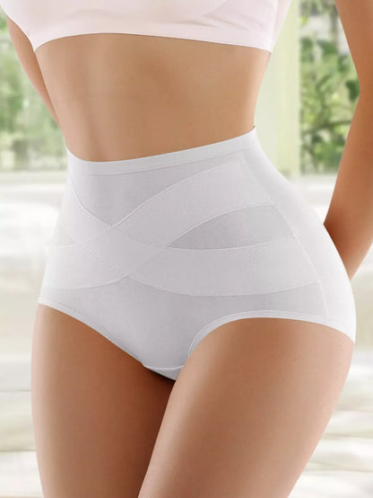 High Waist Shaping Briefs for Women in four colors: fruit green, skin color, black, and silver gray