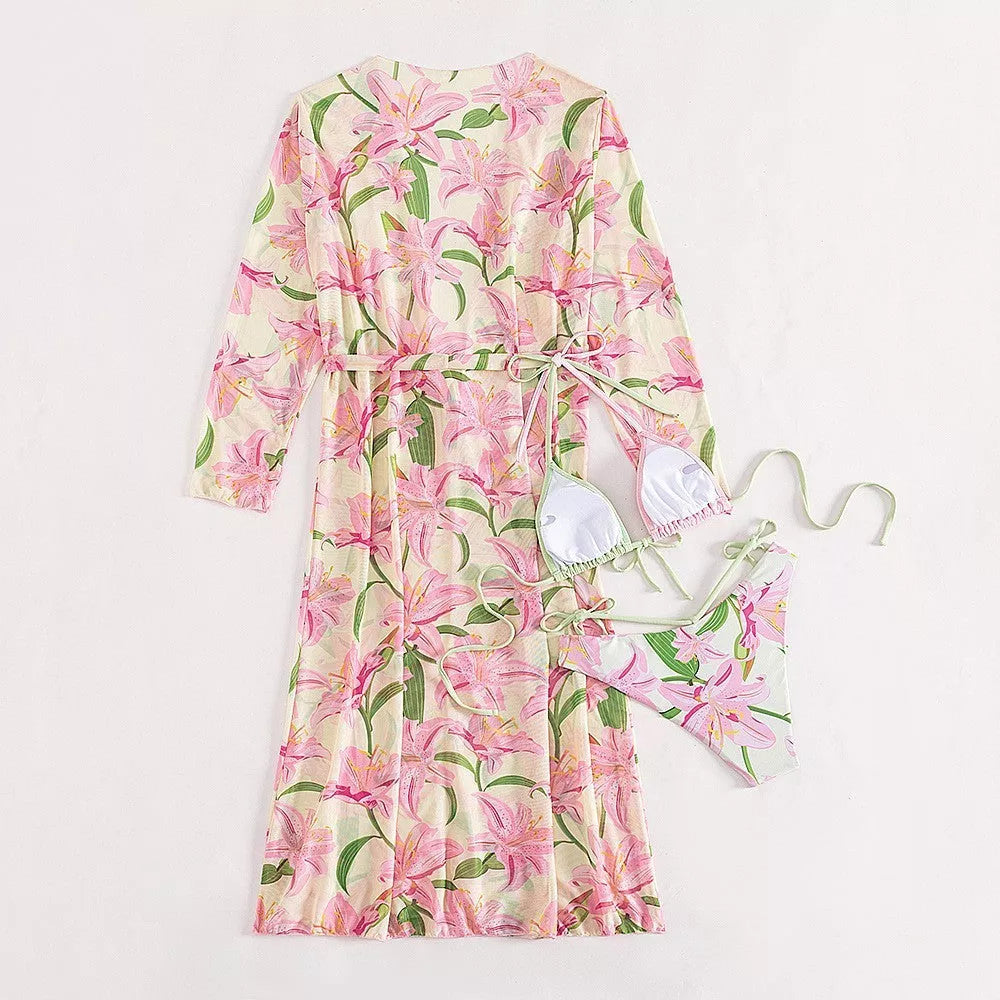 Printing swimsuit bikini for European and American women in quick-dry, eco-friendly fabric