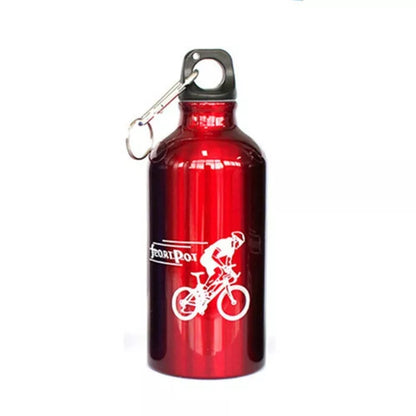 Aluminum alloy sports kettle in various colors, 500ML capacity, dimensions 19cm x 7.3cm