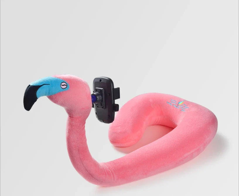 Cozy U-Shaped Pillow with Soft Velvet Covering and Honeysuckle Filling Provides Plush Comfort and Hands-Free Phone Holding