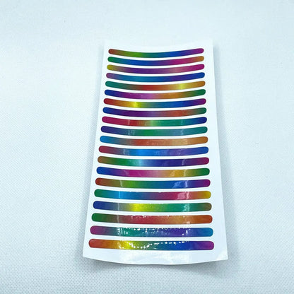 20-piece car wheel hub reflective stickers in multiple colours including fluorescent, rainbow and standard options