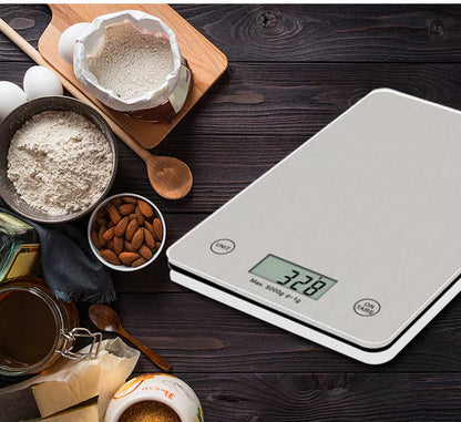 High-precision Kitchen Electronic Scale with LCD screen on white background