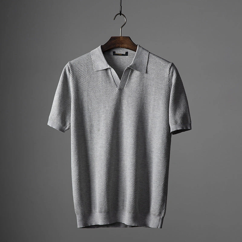 Men's premium cotton V-neck short sleeve top in various colors and sizes