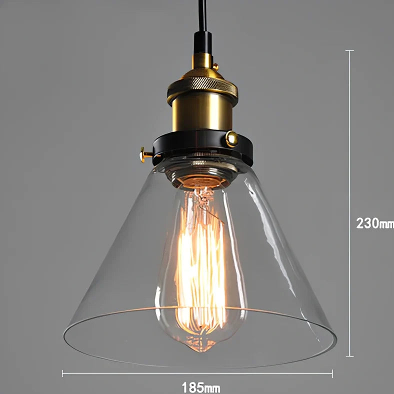 Nordic retro glass chandelier with fishing line design and LED lighting in amber, soot, or transparent finish