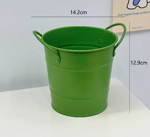 Round metal pen holder in multiple colours with 10cm diameter for student desk organisation