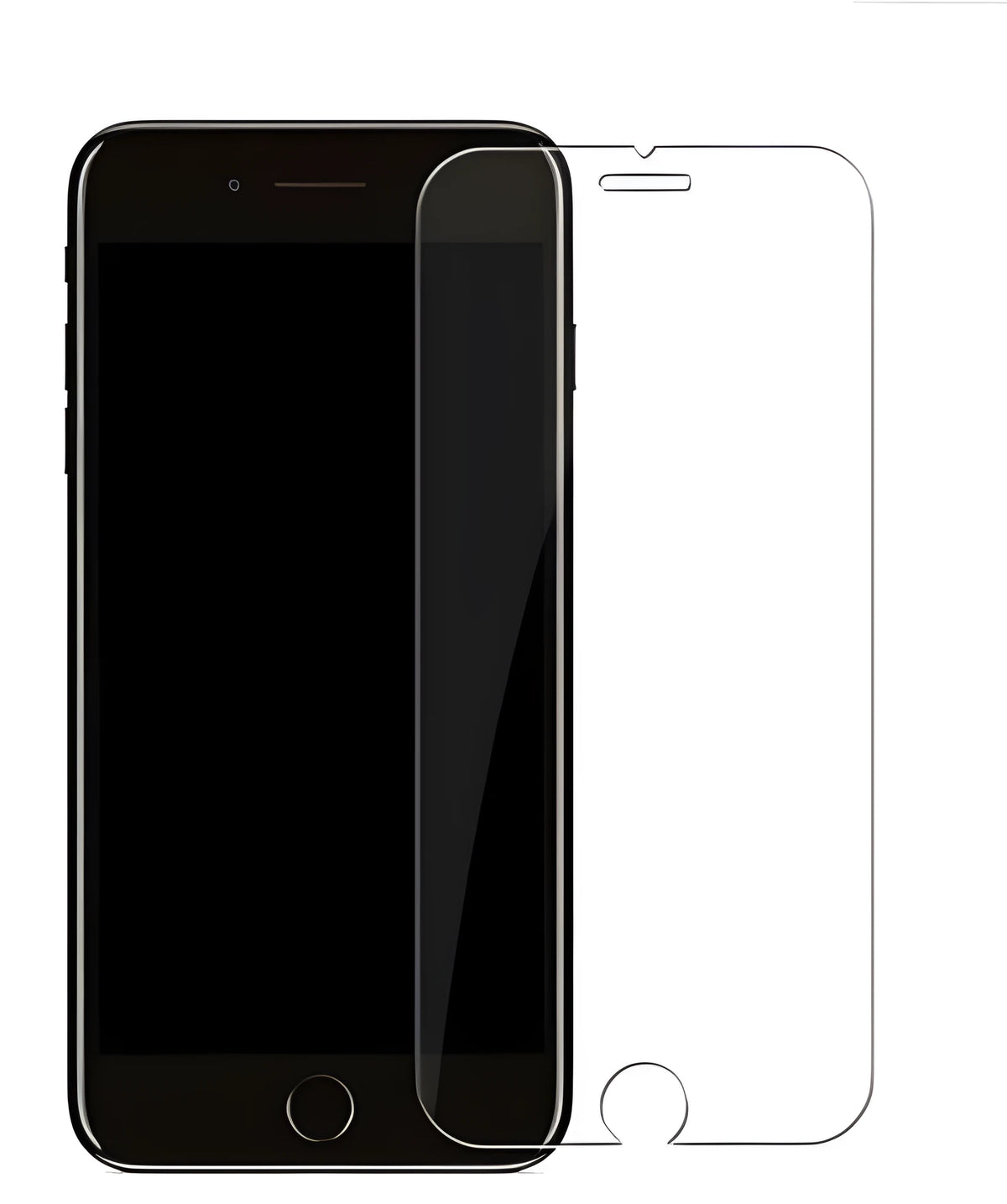 Tempered glass screen protector for iPhone with curved edge design