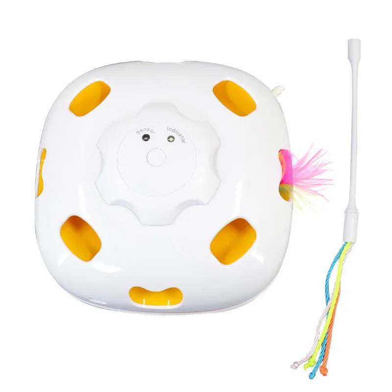 19.8x11.5x19.5cm plastic cat toy with moving parts for independent feline entertainment