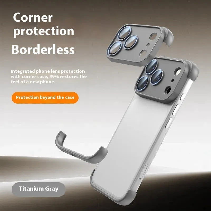 iPhone 17 series phone case in black, orange, grey, and desert colour options showing simple design