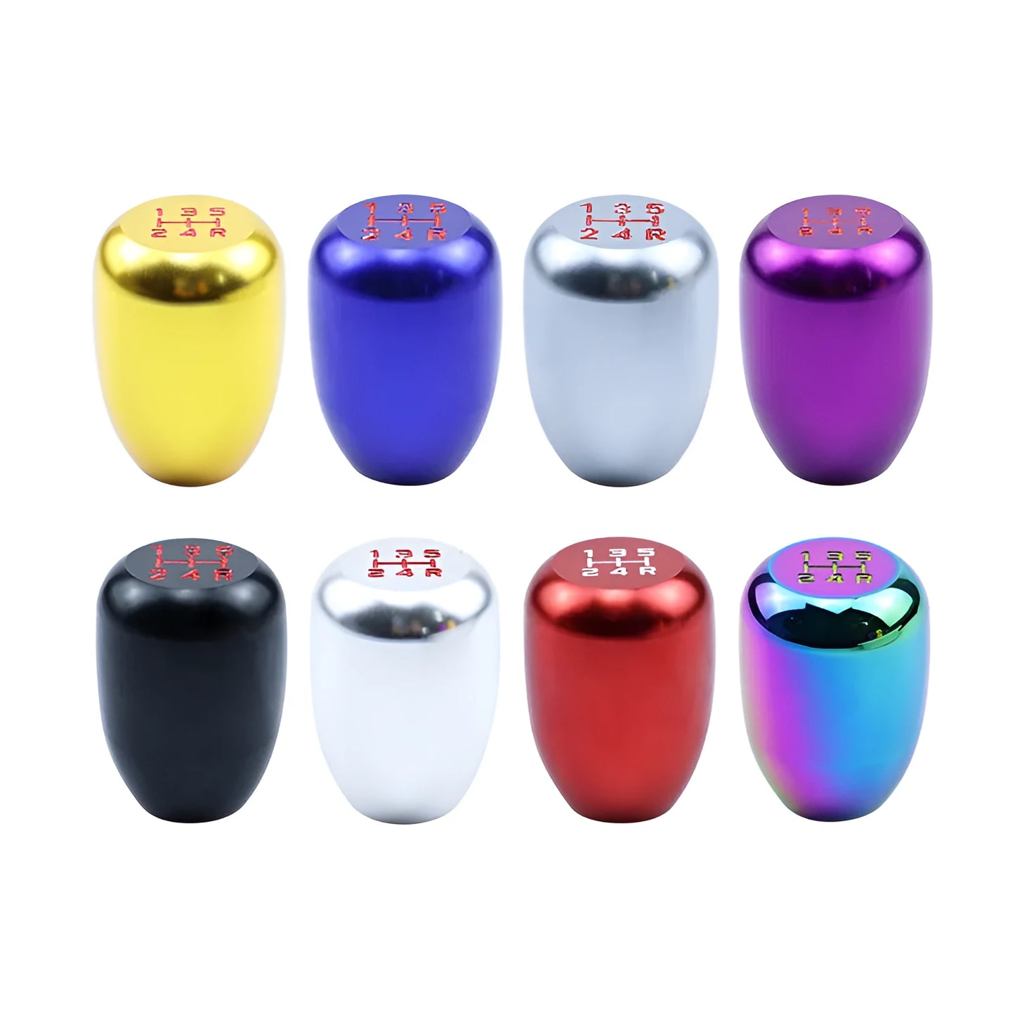 Universal car gear shift knob replacement kit with three rubber sleeves and aluminium collar
