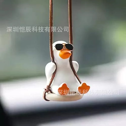 Car Swing Duck Pendant Ornament Doll - colorful cartoon duck decoration