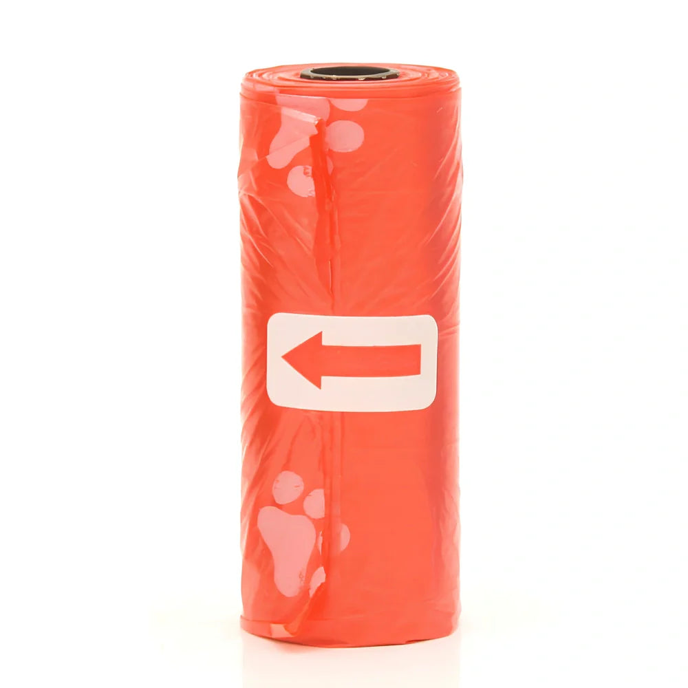 Pack of green solid colour pet waste bags in 20PCS quantity for dog and cat poop pickup