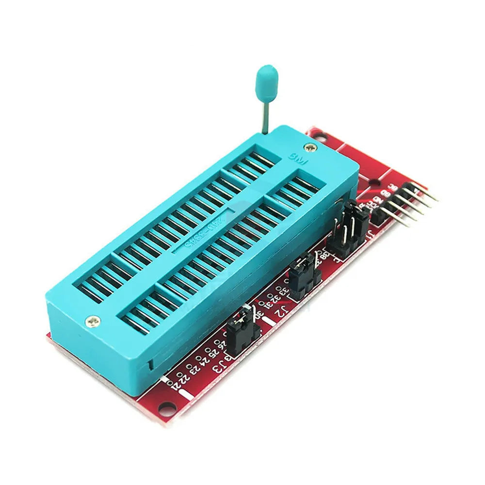 Offline simulation programmer burner unit with ICD2, KIT3, and KIT3.5 sockets for PIC microcontrollers.
