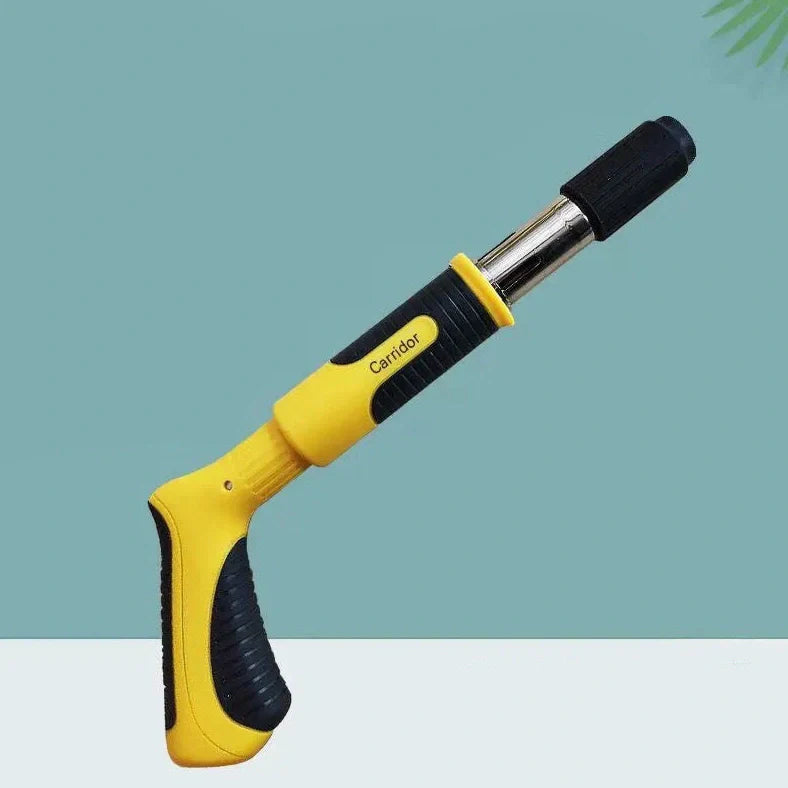 Yellow mini silencer gun nailer with non-slip rubber handle for concrete walls and iron sheets