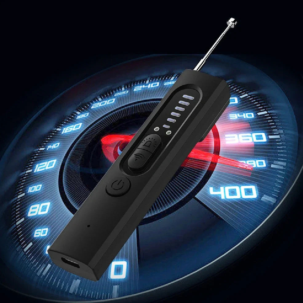 Wireless infrared detector measuring 10.8cm with USB cable for hidden camera detection