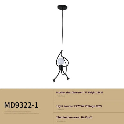 Small iron chandelier pendant light in modern simplicity style for restaurant cafe and clothing store decoration