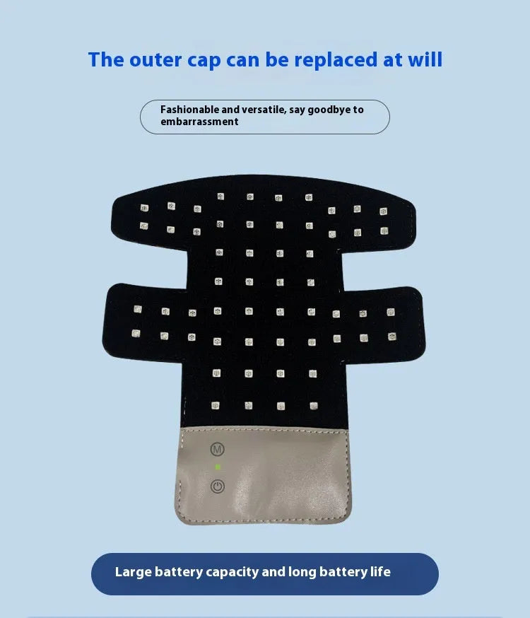 Black LED photon light therapy facial mask for at-home skin treatment on wrinkles and acne.
