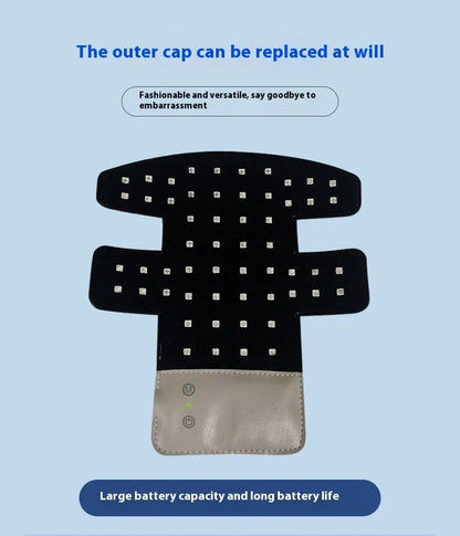 Black LED photon light therapy facial mask for at-home skin treatment on wrinkles and acne.