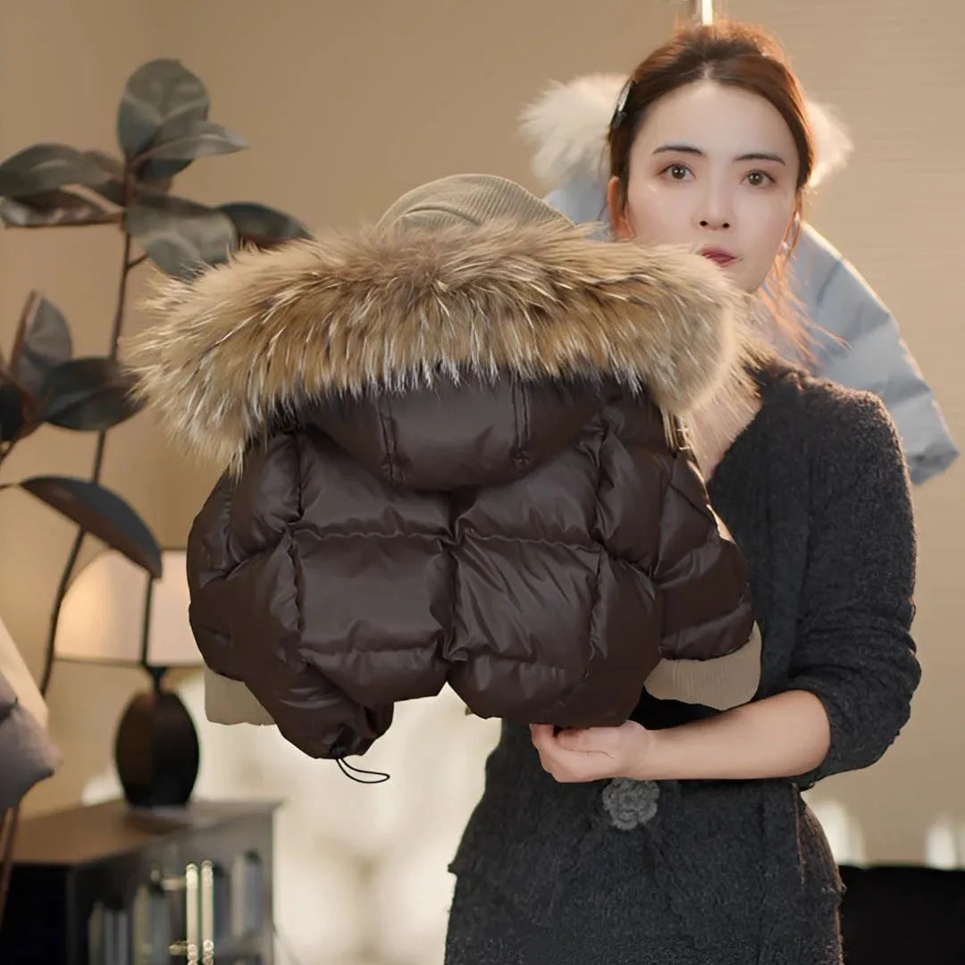 Children's winter down cotton jacket, fake two-piece, brown, polyester fibre, thickened, 110cm-160cm