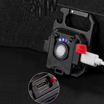 Multifunctional mini keychain light with 30W power and tools