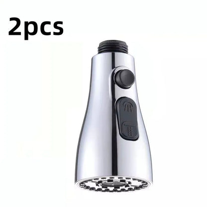 Universal pressurised kitchen faucet sprayer with 360-degree rotating head in matte black finish