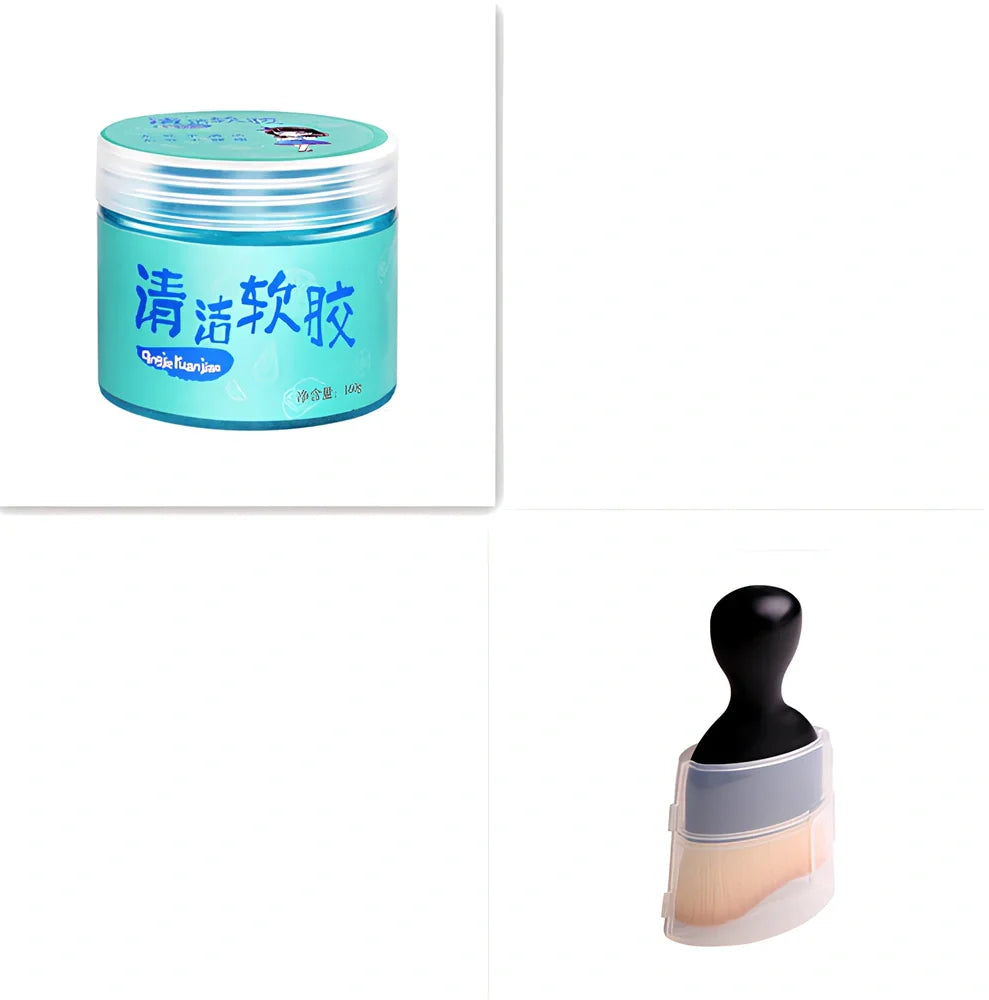 Car cleaning soft gel for removing dust from air vents and narrow dashboard gaps