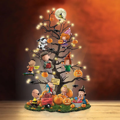 Resin Halloween pumpkin and Christmas tree ornaments measuring 10cm with glow features