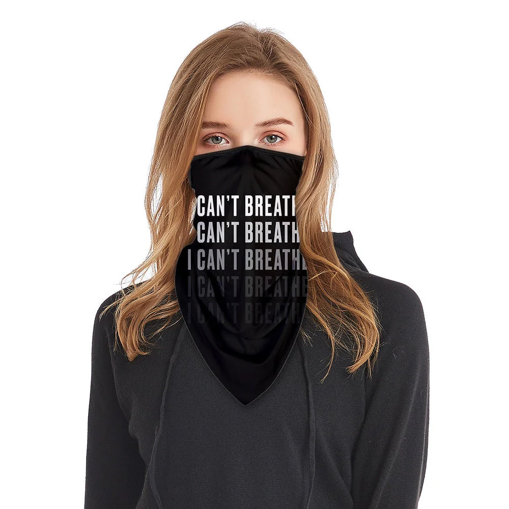 I can't breathe scarf in lightweight polyester, suitable for all seasons