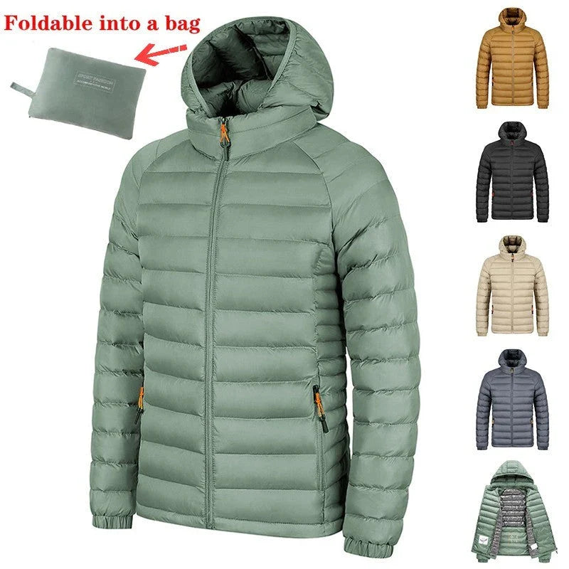 Stylish lightweight hooded jacket for men in various colors and sizes