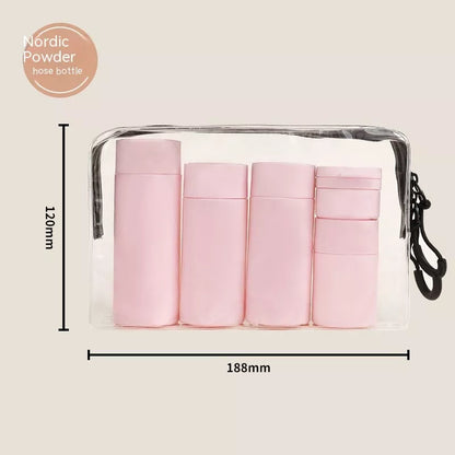 Travel Portable Filling Set Lotion Bottle in acrylic/PMMA, available in white, pink, gray, and green