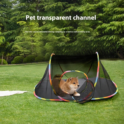 Foldable mesh cat playpen cage in hexagonal, tent, tee, long straight and square design styles