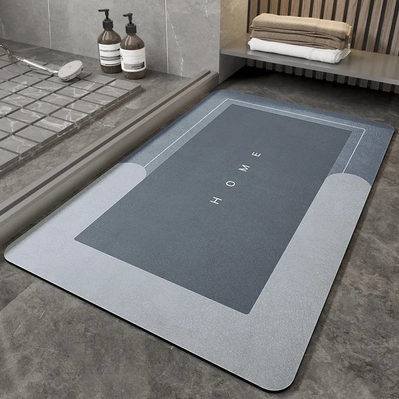 Blended machine-woven floor mat in an oval shape, showing the Lake Baikal Blue colour option.