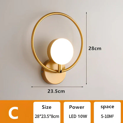 Modern iron wall lamp with minimalist design for living room background lighting