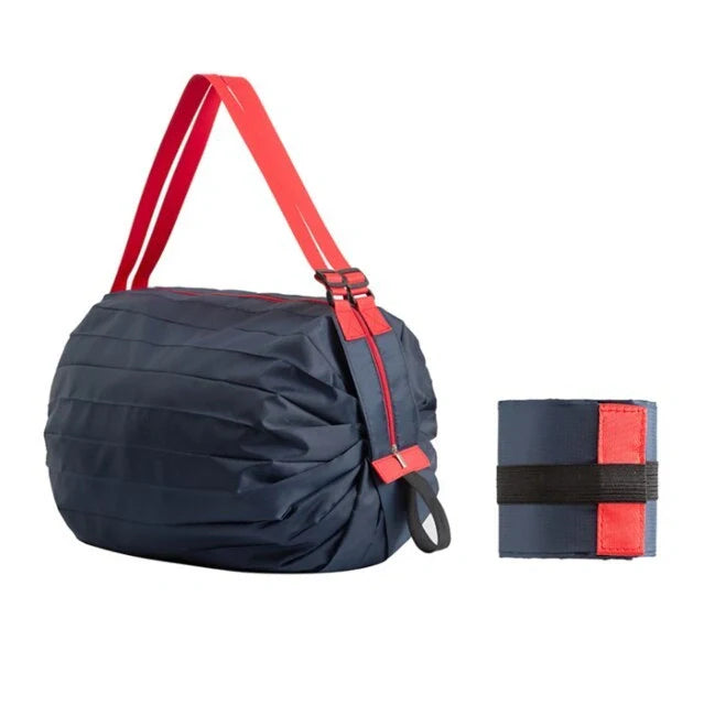 Large capacity foldable nylon shopping bag in various colors, eco-friendly and reusable