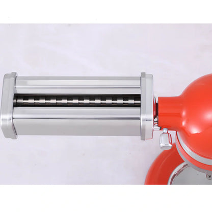 Stainless steel pasta machine with thickness dial for making spaghetti and noodles