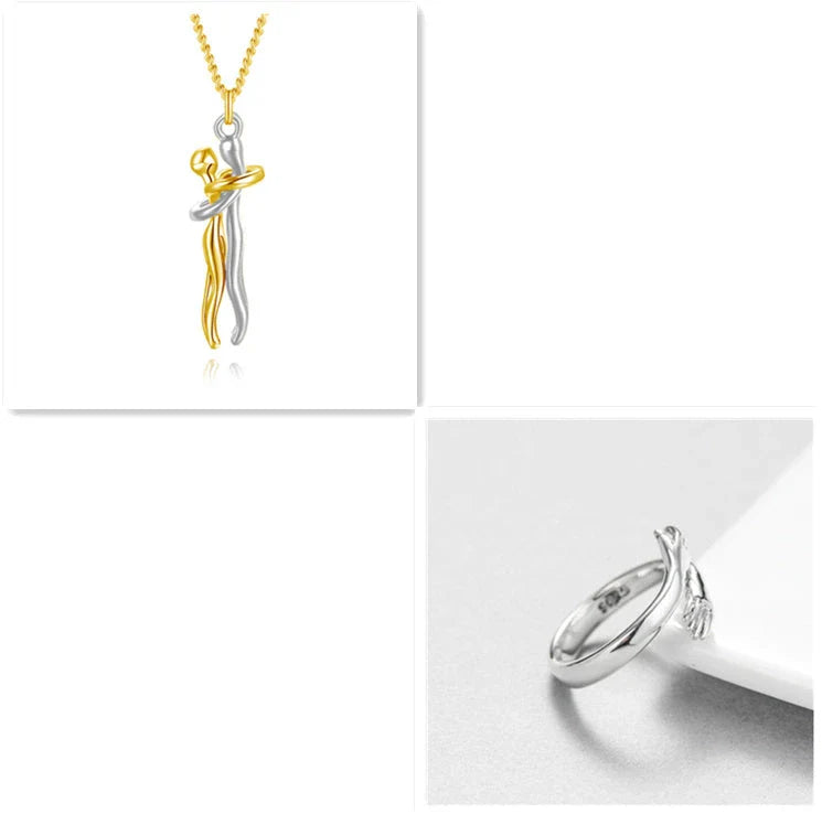 Stylish unisex love necklace with brass pendant in various color options, including rose gold, white black, black gold, and more.