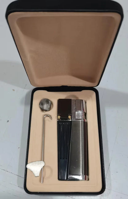 Foldable metal pipe lighter with stash compartment, eco-friendly and durable design