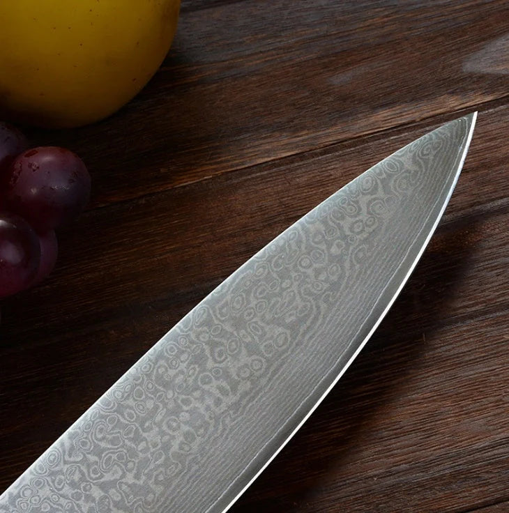 XINZUO 8-inch Chef Knife with VG10 Japanese Damascus steel blade and rosewood handle