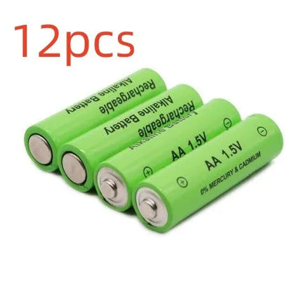 Alkaline rechargeable AA battery with 3000mAh capacity and 1.5V voltage for household devices