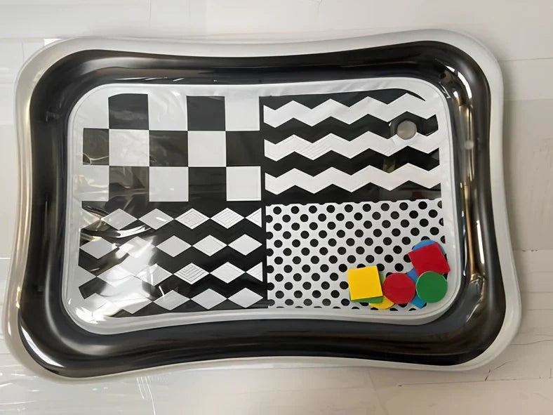 Children's 66x50cm inflatable PVC water cushion with cartoon patterns, deflated for portability, safe for outdoor cooling play